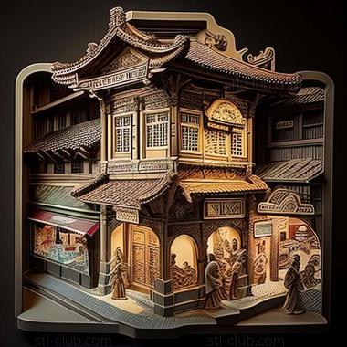 3D model Chinatown in Singapore (STL)